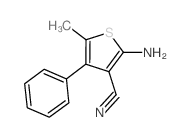 2-氨基-5-甲基-4-苯基噻吩-3-甲腈结构式