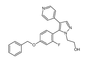 2-(5-(4-(benzyloxy)-2-fluorophenyl)-4-(pyridin-4-yl)-1H-pyrazol-1-yl)ethanol结构式