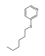 Pyridine, 3-(hexylthio)- (6CI,9CI) Structure