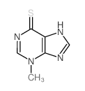 3-甲基-3H- 嘌呤-6(9H)- 硫酮结构式