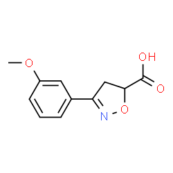 3-(3-methoxyphenyl)-4,5-dihydroisoxazole-5-carboxylic acid Structure