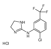 N-[2-chloro-5-(trifluoromethyl)phenyl]-4,5-dihydro-1H-imidazol-2-amine,hydrochloride结构式