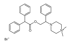 Acetic acid, diphenyl-, beta-(4-methyl-1-piperazinyl)phenethyl ester,methobromide structure