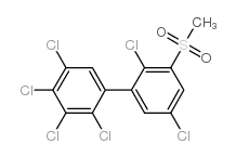 3-甲基磺酰基-2,2’,3’,4’,5,5’-六氯联苯结构式