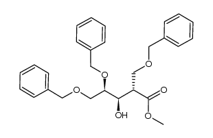 (2S,3R,4R)-methyl 4,5-bis(benzyloxy)-2-((benzyloxy)methyl)-3-hydroxypentanoate结构式