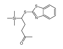 5-(1,3-benzothiazol-2-ylsulfanyl)-5-trimethylsilylpentan-2-one结构式