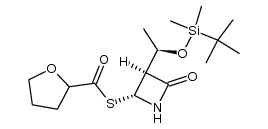 (2R)2-Furancarbothioic acid, tetrahydro-,S-[(2R,3S)-3-[(1R)-1-[[(1,1-dimethylethyl)dimethylsilyl]oxy]ethyl]-4-oxo-2-azetidinyl] ester结构式