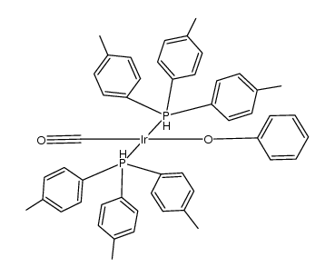 trans-C6H5OIr(CO)(P(p-tolyl)3)2结构式