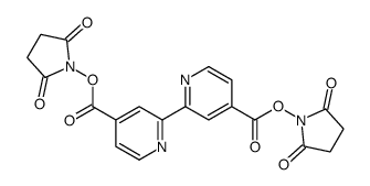 (2,5-dioxopyrrolidin-1-yl) 2-[4-(2,5-dioxopyrrolidin-1-yl)oxycarbonylpyridin-2-yl]pyridine-4-carboxylate Structure