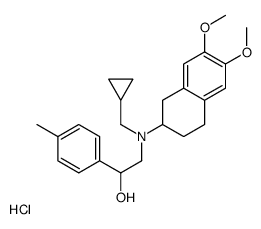 2-[cyclopropylmethyl-(6,7-dimethoxy-1,2,3,4-tetrahydronaphthalen-2-yl)amino]-1-(4-methylphenyl)ethanol,hydrochloride结构式