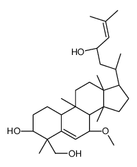 (3S,4S,7S,8R,9S,10S,13R,14S,17R)-4-(hydroxymethyl)-17-[(2R,4R)-4-hydroxy-6-methylhept-5-en-2-yl]-7-methoxy-4,9,13,14-tetramethyl-2,3,7,8,10,11,12,15,16,17-decahydro-1H-cyclopenta[a]phenanthren-3-ol结构式