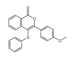 3-(4-methoxyphenyl)-4-phenylsulfanyl-1H-2-benzopyran-1-one结构式