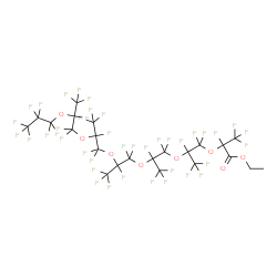 Ethyl perfluoro-2,5,8,11,14,17-hexamethyl-3,6,9,12,15,18-hexaoxaeicosanoate Structure