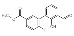 甲基6-氟-3-甲酰基-2-羟基-[1,1-联苯]-3-羧酸结构式