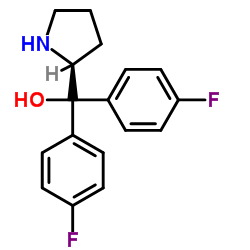 (S)-alpha,alpha-双(4-氟苯基)-2-吡咯烷甲醇结构式