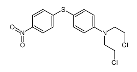 N,N-bis(2-chloroethyl)-4-(4-nitrophenyl)sulfanylaniline结构式