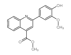 2-(4-羟基-3-甲氧基苯基)-喹啉-4-羧酸甲酯结构式