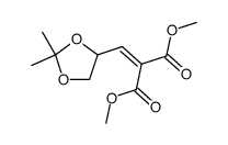(+/-)-2-(2,2-dimethyl-[1,3]dioxolan-4-ylmethylene)malonic acid dimethyl ester结构式