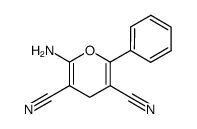 2-amino-6-phenyl-4H-pyran-3,5-dicarbonitrile结构式