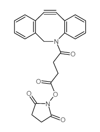 4-[(5-氮杂-3,4:7,8-二苯并环辛-1-炔)-5-基]-4-氧代丁酸-N-琥珀酰亚胺酯结构式