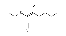 3-bromo-2-(ethylthio)hept-2-enenitrile Structure