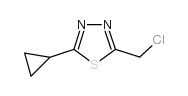2-氯甲基-5-环丙基-1,3,4-噻二唑结构式