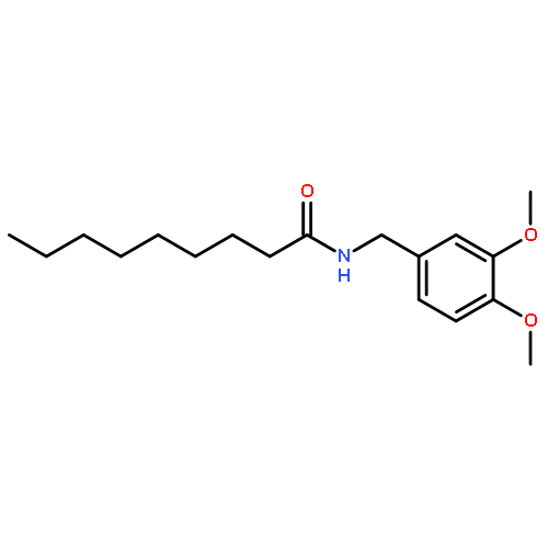 Nonanamide, N-[(3,4-dimethoxyphenyl)methyl]-结构式