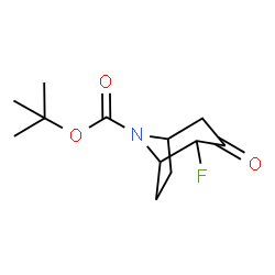 8-Boc-2-fluoro-8-aza-bicyclo[3.2.1]octan-3-one structure