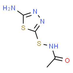 Acetamide,N-[(5-amino-1,3,4-thiadiazol-2-yl)thio]-结构式