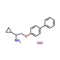 2-(4-Biphenylyloxy)-1-cyclopropylethanamine hydrochloride (1:1) Structure