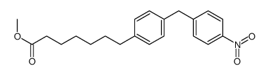 methyl 7-[4-[(4-nitrophenyl)methyl]phenyl]heptanoate结构式