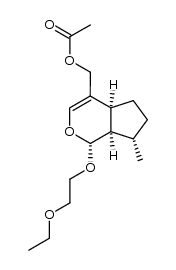 ((1R,4aS,7S,7aR)-1-(2-ethoxyethoxy)-7-methyl-1,4a,5,6,7,7a-hexahydrocyclopenta[c]pyran-4-yl)methyl acetate Structure