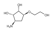 1,​2-​Cyclopentanediol, 3-​amino-​5-​(2-​hydroxyethoxy)​-​, (1S,​2S,​3R,​5S)​ Structure