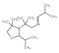 Α,Α,4,4-四甲基-2-(1-甲基乙基)-N-(2-甲基亚丙基)-3-噁唑烷乙胺结构式