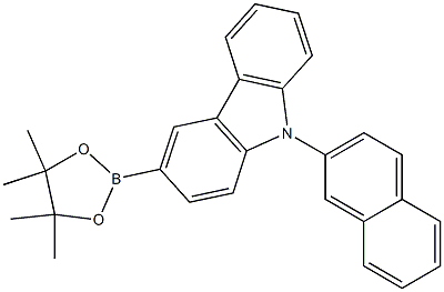3-(4,4,5,5-Tetramethyl-1,3,2-dioxaborolan-2-yl)-9-(2-naphthalenyl)carbazole structure