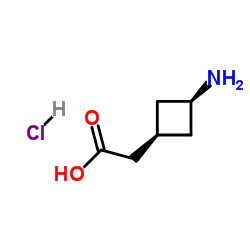 顺式(3-氨基环丁基)乙酸盐酸盐结构式