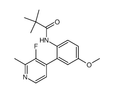 N-(2-(3-fluoro-2-methylpyridin-4-yl)-4-methoxyphenyl)pivalamide结构式