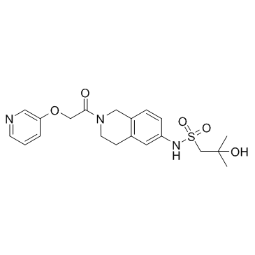2-羟基-2-甲基-N-[1,2,3,4-四氢-2-[2-(3-吡啶基氧基)乙酰基]-6-异喹啉基]-1-丙烷磺酰胺图片