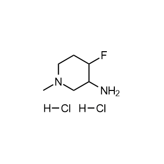 4-氟-1-甲基哌啶-3-胺二盐酸盐结构式
