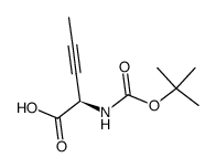 3-Pentynoicacid,2-[[(1,1-dimethylethoxy)carbonyl]amino]-,(R)-(9CI)结构式