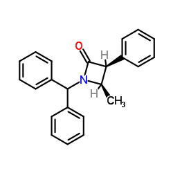 (3S,4R)-1-benzhydryl-4-methyl-3-phenylazetidin-2-one结构式