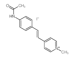 Pyridinium,4-[2-[4-(acetylamino)phenyl]ethenyl]-1-methyl-, iodide (1:1) Structure