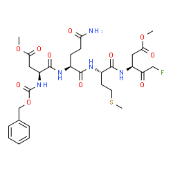Z-Asp(OMe)-Gln-Met-DL-Asp(OMe)-fluoromethylketone结构式
