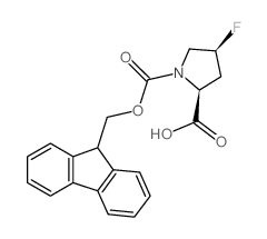 (2S,4S)-1-(((9H-芴-9-基)甲氧基)羰基)-4-氟吡咯烷-2-甲酸结构式