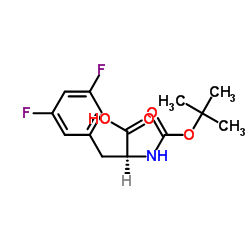 Boc-D-3,5-二氟苯丙氨酸结构式