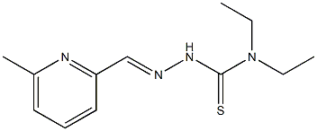 N,N-diethyl-2-((6-methylpyridin-2-yl)methylene)hydrazinecarbothioamide Structure