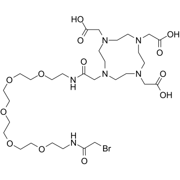 Bromoacetamido-PEG5-DOTA Structure
