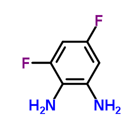 3,5-二氟-1,2-苯二胺结构式