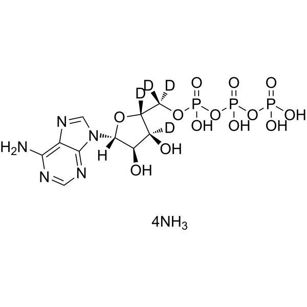 Adenosine 5'-triphosphate(ATP)-d4 ammonium salt Structure