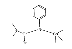 N-(bromo(tert-butyl)boryl)-1,1,1-trimethyl-N-phenylstannanamine Structure
